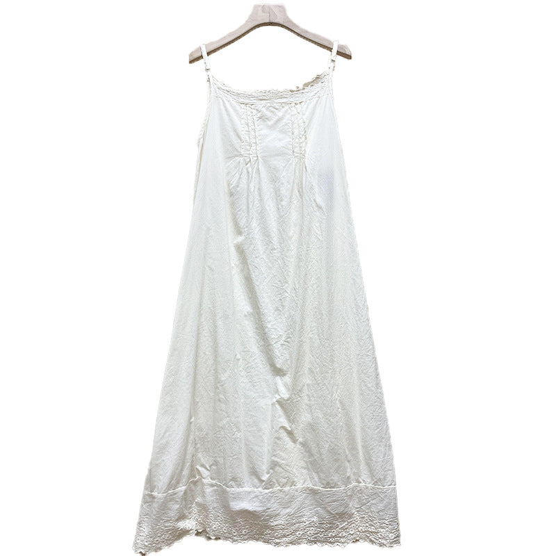 Summer Retro Sleeveless Cotton Slip Dress May 2022 New Arrival 