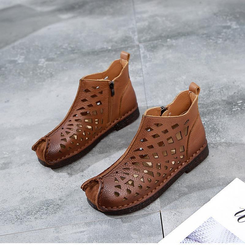 Summer Soft Bottom Women's Leather Hollow Sandals Boots 2019 April New 