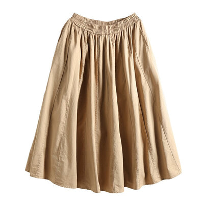 Summer Solid Casual Patchwork Cotton Skirt May 2023 New Arrival 
