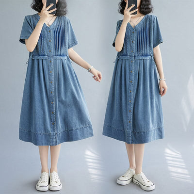 Summer Stylish Casual Minimalist Denim Dress