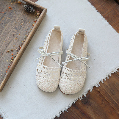 Summer Vintage Cotton Linen Summer Casual Shoes May 2022 New Arrival 35 Beige 