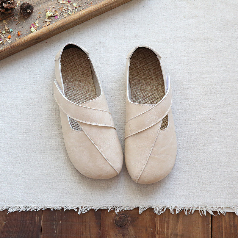 Summer Women Retro Handmade Cotton Linen Casual Shoes Jul 2022 New Arrival 35 Beige 