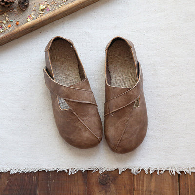 Summer Women Retro Handmade Cotton Linen Casual Shoes Jul 2022 New Arrival 35 Khaki 