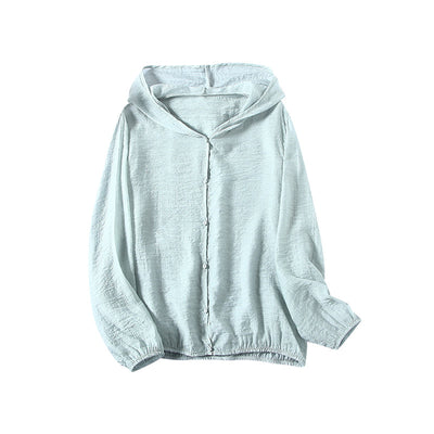 Summer Women Ultra-Thin Sun Protection Cotton Hoodie May 2022 New Arrival 