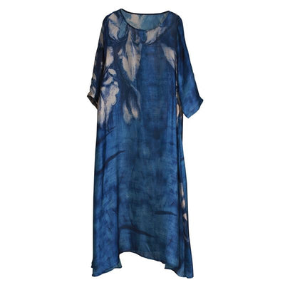 SummerRetro Silk Linen Blended Loose Dress
