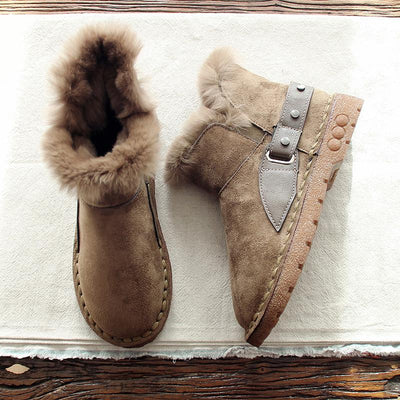 Super Warm Fur Winter Snow Boots