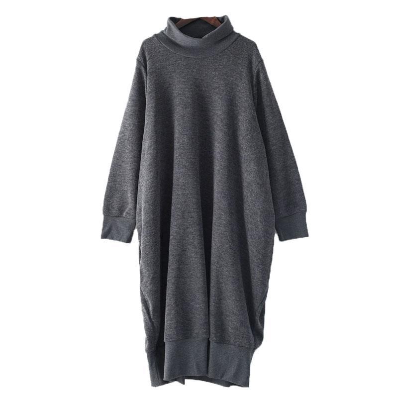Thickened Cotton High-Necked Sweater Dress 2019 November New 