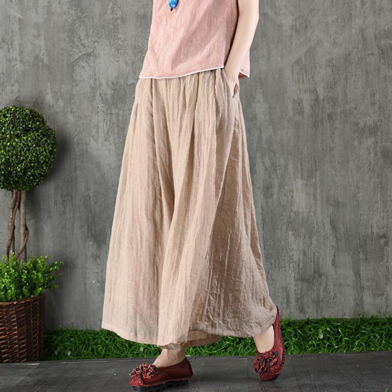 Thin Linen Summer Ankle Length Pants
