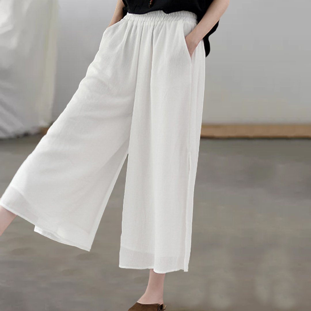 Tiered Chiffon Pants For Summer Outfits