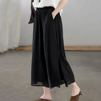 Tiered Chiffon Pants For Summer Outfits May 2020-New Arrival One Size Black 