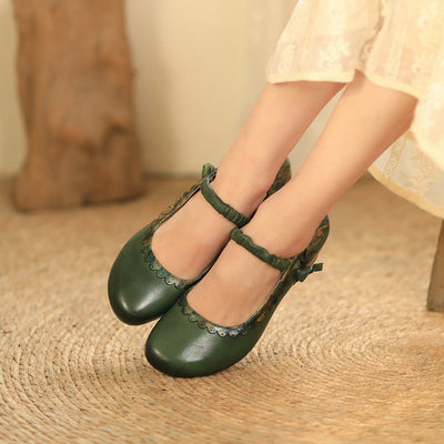 Vintage Color Matching Women Casual Leather Loafers Mar 2022 New Arrival 