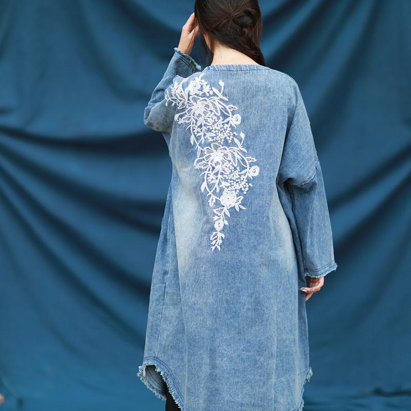 Vintage Ethnic Style Embroidery Zen Accident Coat