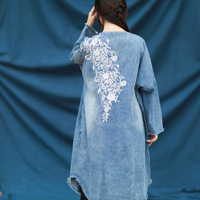 Vintage Ethnic Style Embroidery Zen Accident Coat 2019 March New 