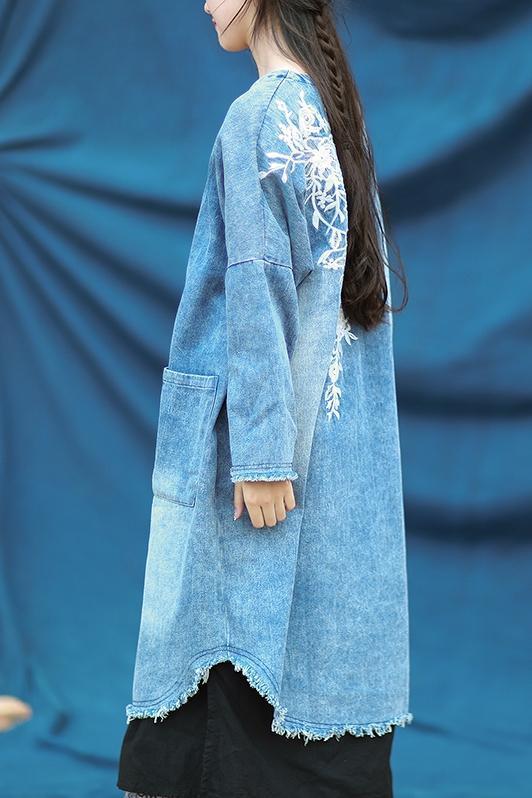 Vintage Ethnic Style Embroidery Zen Accident Coat 2019 March New 