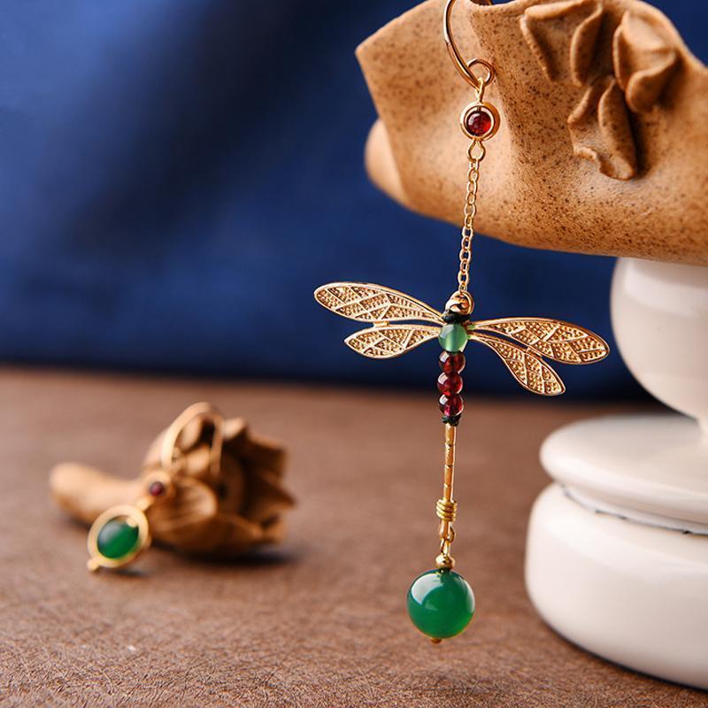 Vintage Irregular Ethnic Dragonfly Women Earrings Jewelry 