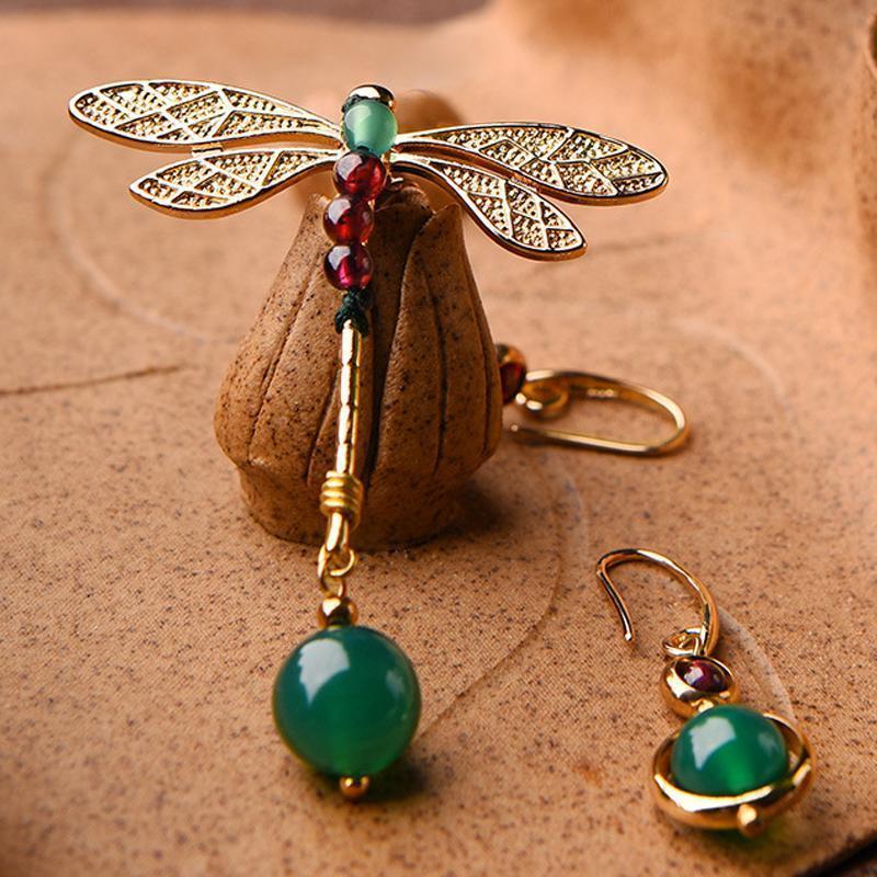 Vintage Irregular Ethnic Dragonfly Women Earrings Jewelry 