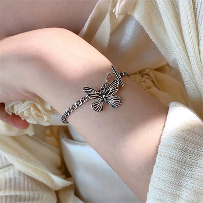 Vintage S925 Silver Butterfly Bracelet