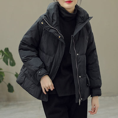 Winter Casual Fashion Warm Down Coat Dec 2022 New Arrival M Black 