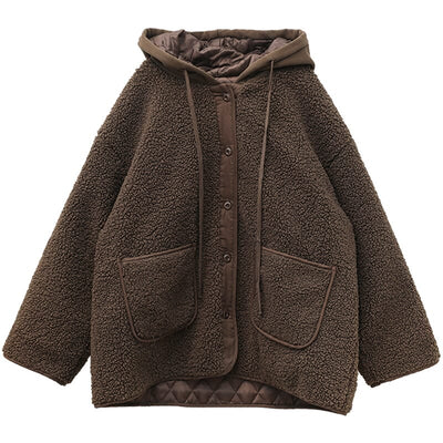 Winter Fleece Patchwork Retro Casual Coat