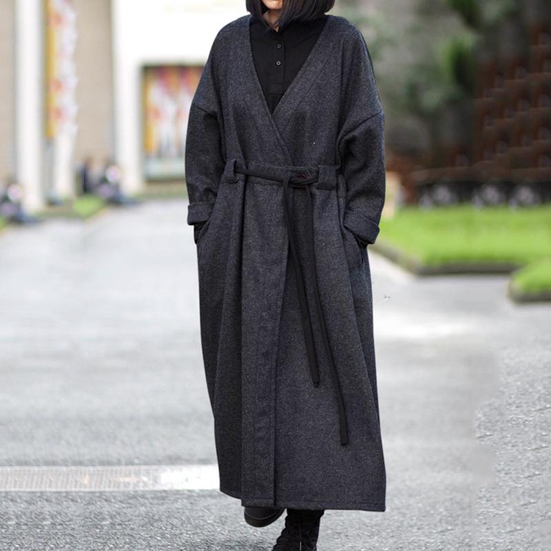 Winter Loose Drop-shoulder Woolen Coat