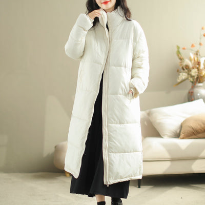 Winter Minimalist Casual Loose Quilted Overcoat