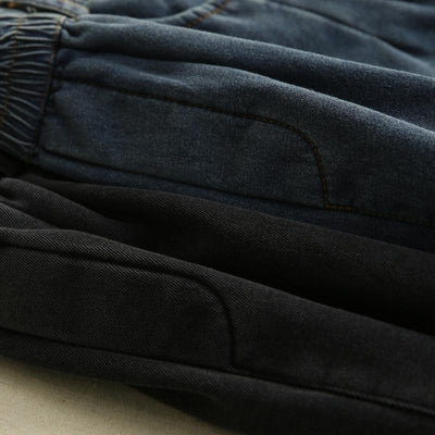 Winter Retro Plush Bloomers Loose Cotton Jeans