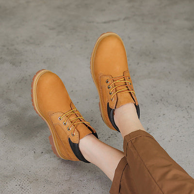 Women Autumn Retro Leather Antiskid Casual Shoes Sep 2022 New Arrival 