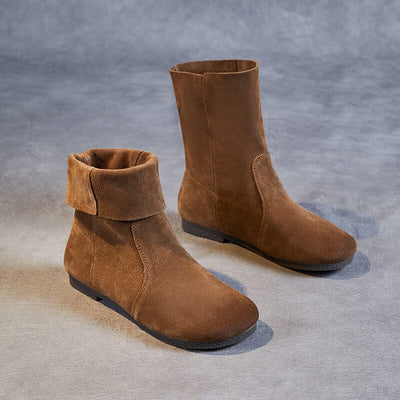 Women Fashion Cozy Autumn Minimalist Suede Boots