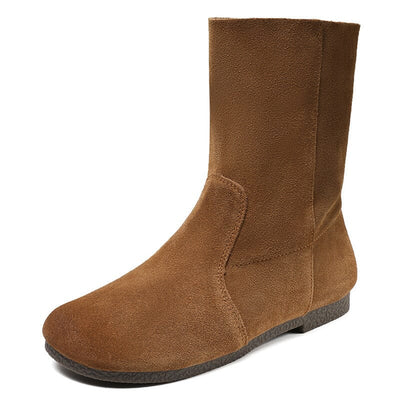 Women Fashion Cozy Autumn Minimalist Suede Boots