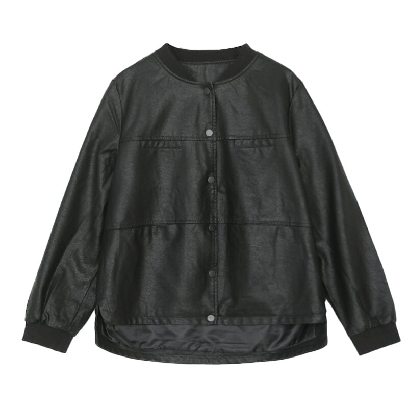 Women Autumn Stylish Solid Leather Jacket Sep 2023 New Arrival 