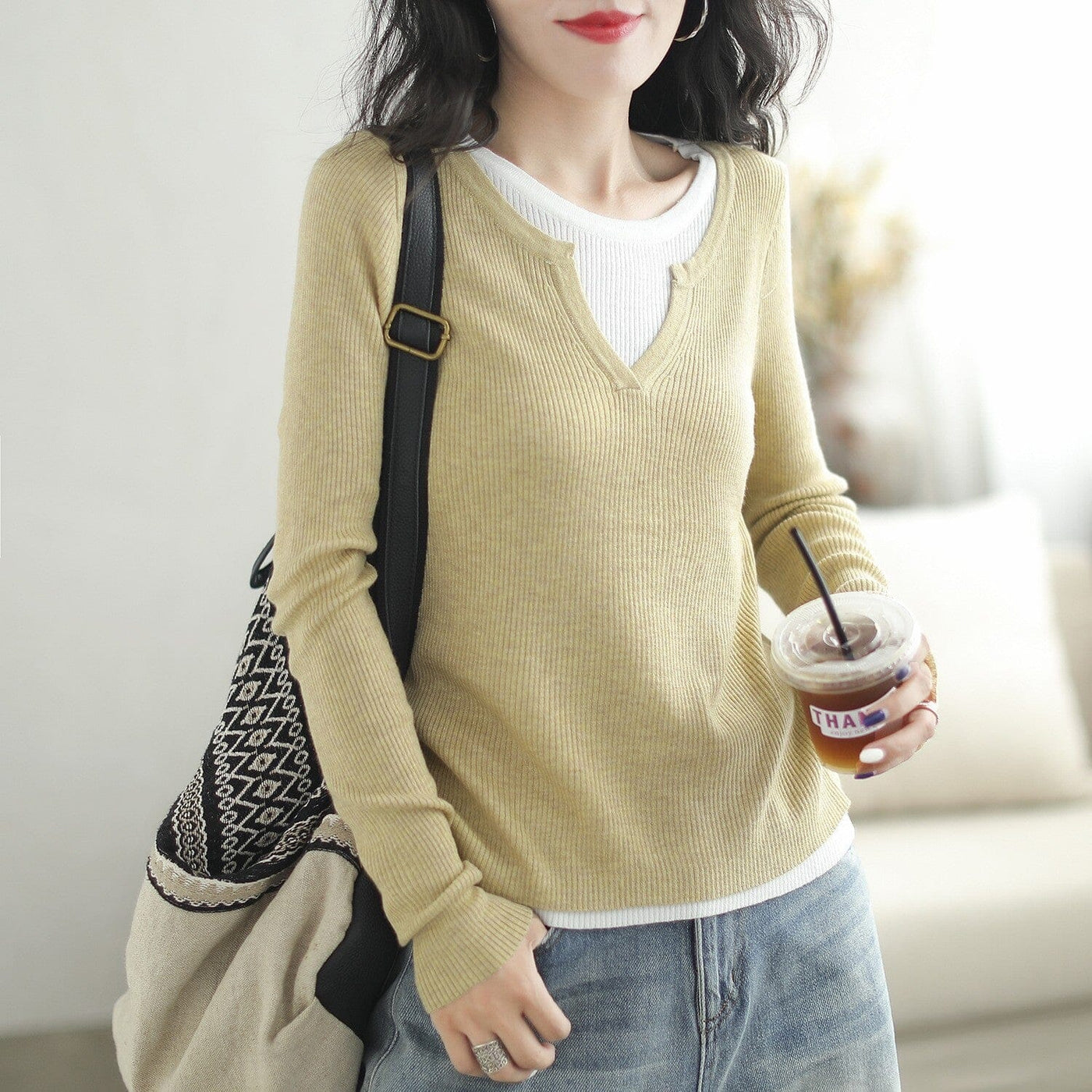 Women Casual Fashion Autumn Knitted Sweater