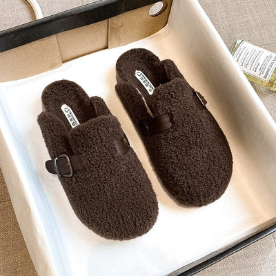 Women Casual Fashion Suede Flat Slippers Nov 2022 New Arrival 33 Brown 