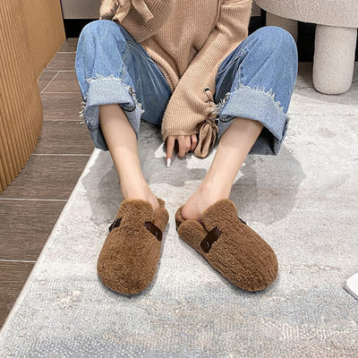 Women Casual Fashion Suede Flat Slippers Nov 2022 New Arrival 