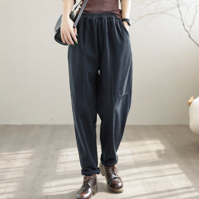 Women Casual Loose Furred Cotton Winter Pants Oct 2022 New Arrival 