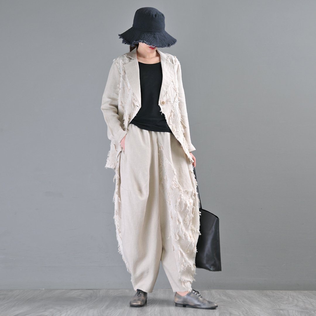 Women Casual Loose Linen Harmen Pants Trousers May 2020-New Arrival 