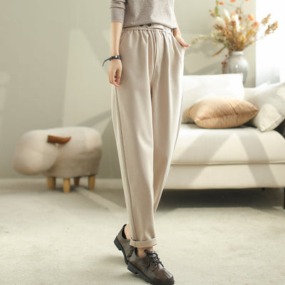 Women Casual Solid Loose Harem Pants Oct 2023 New Arrival 