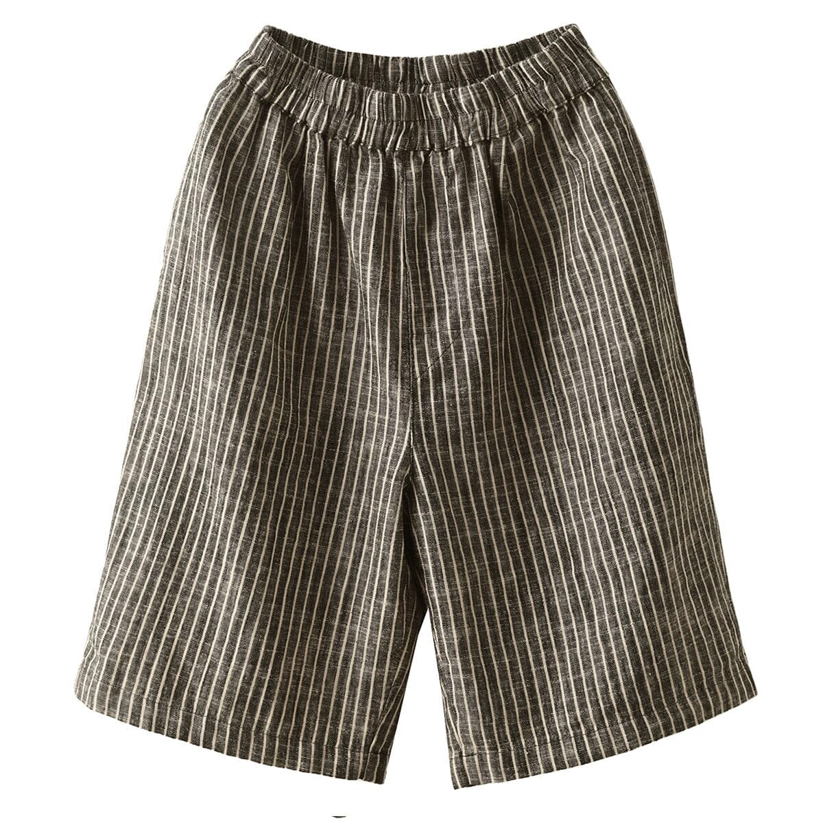 Women Casual Summer Linen Stripe Shorts Jul 2023 New Arrival 