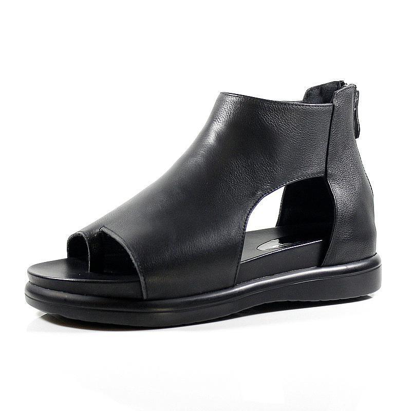 Women Clip Toe Cowhide Platform Comfortable Shoes 2019 April New 