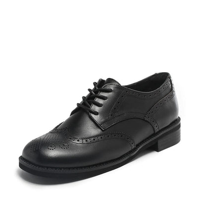 Women Clossic Minimalist Leather Casual Shoes Jul 2023 New Arrival Black 35 