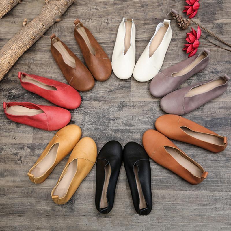 Women Daily Casual Slip On Round Toe Flats Shoes 35-43 2019 May New 