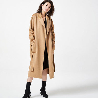 Women Double-Sided Woolen Coat 2019 New December 