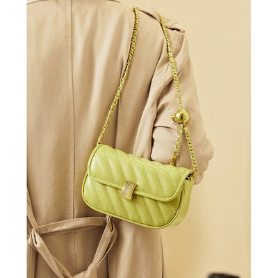 Women Fashion Casual Leather Cross Body Bag Jul 2023 New Arrival Green One Size 