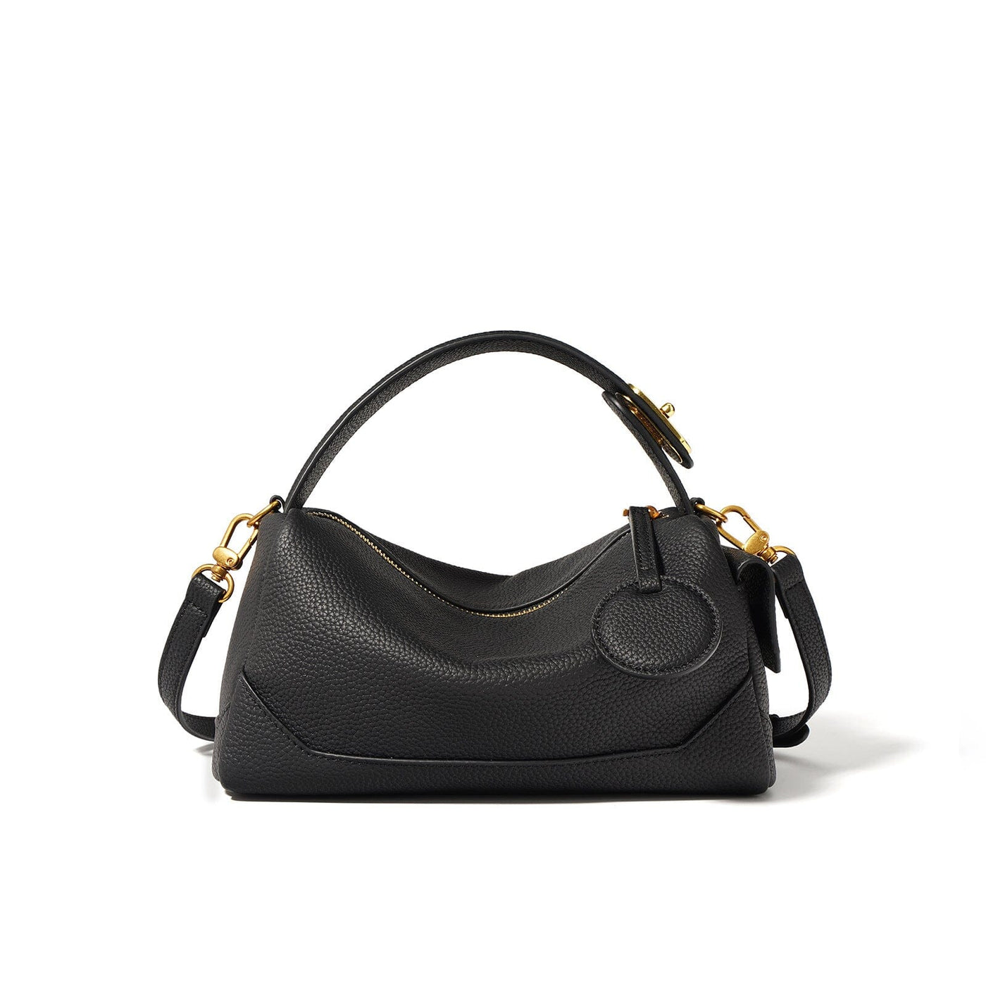 Women Fashion Casual Minimalist Leather Shoulder Bag Jul 2023 New Arrival Black 