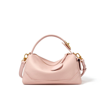 Women Fashion Casual Minimalist Leather Shoulder Bag Jul 2023 New Arrival Pink 