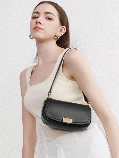 Women Minimalist Casual Fashion Cowhide Shoulder Bag Jul 2023 New Arrival 