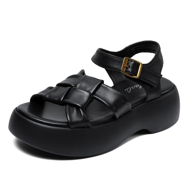 Women Minimalist Casual Leather Summer Sandals