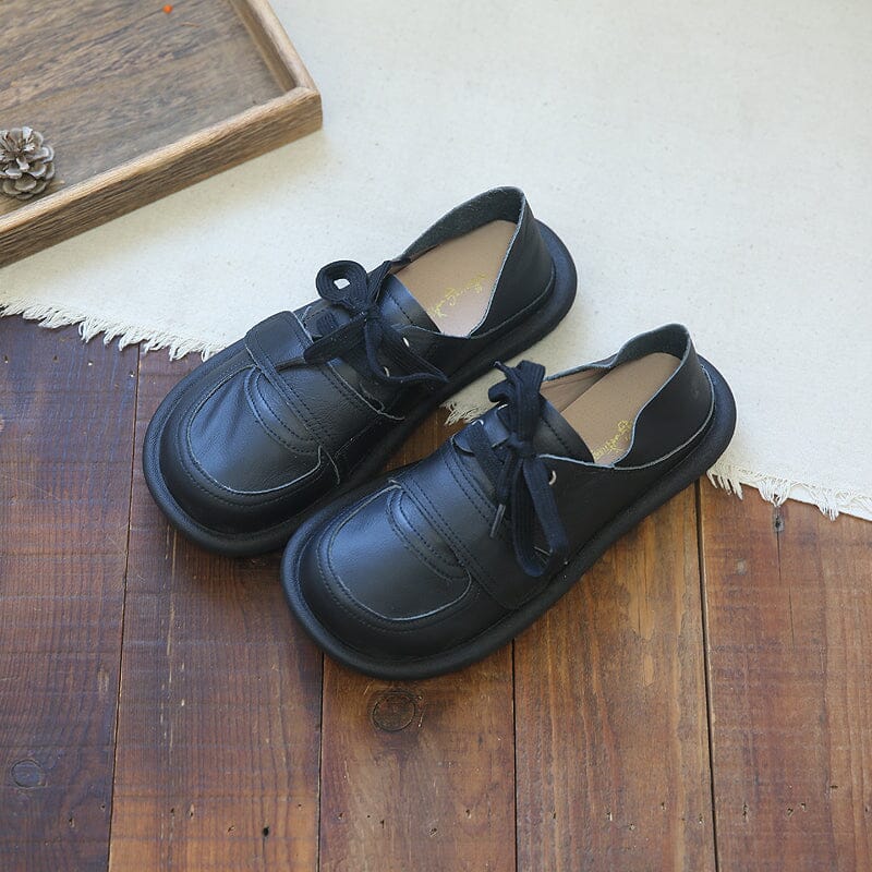 Women Minimalist Retro Leather Soft Casual Shoes