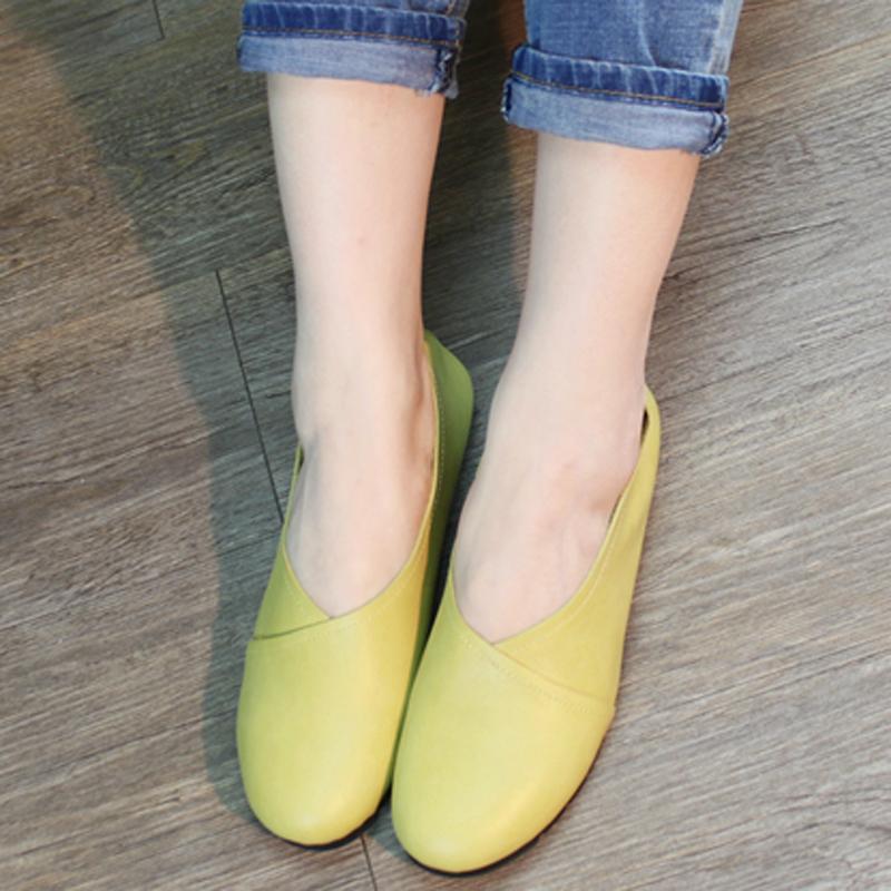 Women Platform Paneled Casual Flat Shoes 2019 May New 35 Yellow 