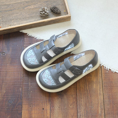 Women Retro Hollow Breathable Casual Sandals Jul 2023 New Arrival 35 Gray 