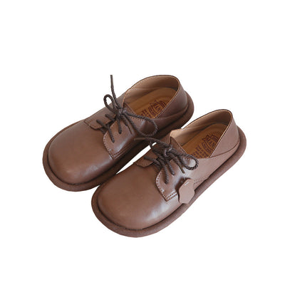 Women Retro Leather Flat Soft Casual Shoes Mar 2022 New Arrival 